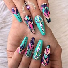 Neon Nail Designs, Beauty Hacks Nails, Stiletto Nail Art, Stiletto Nails Designs, Her Nails, Pink Nail, Neon Nails, Coffin Nails Designs, Bling Nails