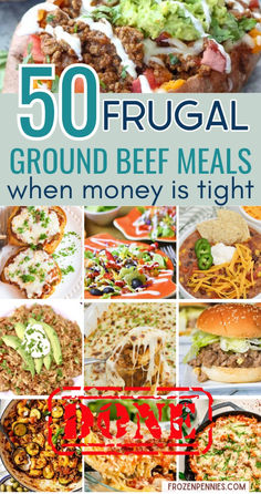 the cover of 50 frugal ground beef meals, which money is tight?