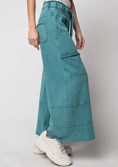 Chill vibes, endless style: Sink into comfort and effortless chic with these mineral-washed terry knit pants. The relaxed fit, wide legs, and drawstring waist make them perfect for lounging or running errands, while the exposed seaming adds a touch of edgy detail. Pair them with your favorite solid top and sneakers for a look that's both cozy and cool. Reeses Pants, Chill Vibes, Effortless Chic, Wide Legs, Knit Pants, Solid Tops, Fashion Fashion, Running Errands, Drawstring Waist