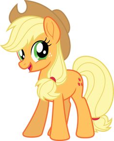 a little pony with big eyes and blonde hair