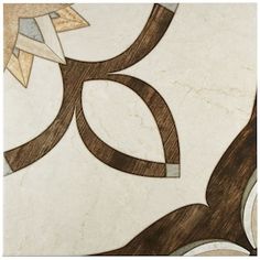 an abstract painting with lines and shapes on the side of a white wall or floor