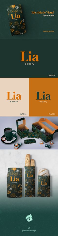 an assortment of different types of paper on top of each other, with the words'lia'in orange and green