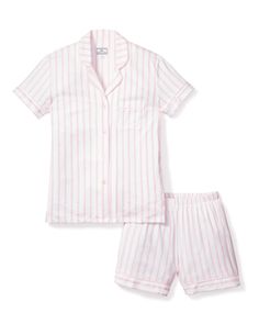 Women's Pima Pajama Short Set in Pink Stripe Loungewear Dresses, Sleep Shorts, Silk Pajamas, Sorority Gifts, Future Outfit, Wedge Sneakers, Shoes With Jeans, Pajama Shorts, Short Pajama Set