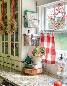 the kitchen counter is clean and ready to be used as a storage area for dishes