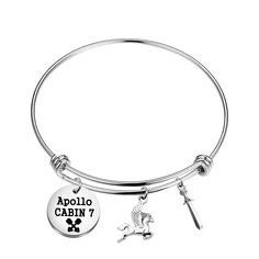 PRICES MAY VARY. 1.Hand Stamped:Apollo Cabin 7 2.This bracelet is inspired by the book: Camp-Half Blood, if you're a fan of Percy, this would be the perfect gift. Great gift for book lovers, book club and non-social bookworms. 3.Measurement:about 2.0cm 4.Material - Stainless Steel :don't tarnish, don't rust, and don't change color.It is lead free and nickel free. 5.It comes with a velvet pouch,ready for gifting. Book Camp, Apollo Cabin, Cabin 7, Book Lovers Book, Horse Bracelet, Half Blood, Camp Half Blood, Camping Gifts, Velvet Pouch