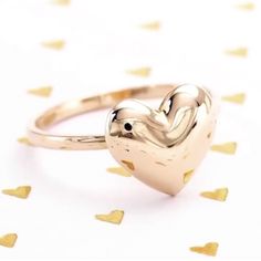 Who doesn't love a heart of gold? 💛 #LoveZales Heart Of Gold, Love A, A Heart, Anklets, Heart Ring, Engagement Rings, Ring