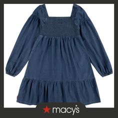 in stock Pacific Highway, Cottage Dress, Flowy Design, Bodice Dress, Loose Sleeves, Smocked Top, Dress Navy Blue, Bohemian Look, Kids Outfits Girls