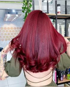 Ruby Red Hair Color, Ruby Red Hair, Hair Color For Brown Skin