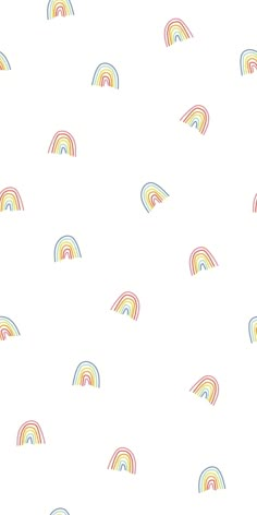 a white background with rainbows on it