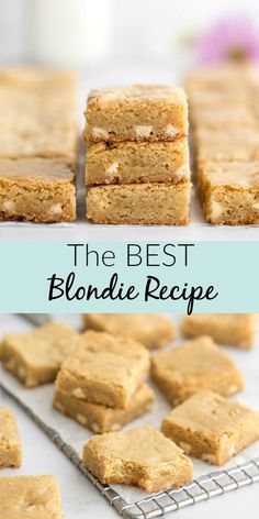 the best blondie recipe is made with gluing and sugary shortbreads