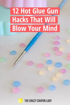 These hot glue gun hacks and tips will surprise you! Keep reading for fun DIY craft projects, home decor hacks, keep your hanging pictures straight, kids activity tips, and make kids dress-up jewelry, all using your hot glue gun. The Krazy Coupon Lady shows you how to make your rug non-slip, how to hang christmas lights on brick, and more hot glue hacks and easy DIY ideas. Use your Dollar Tree hot glue gun and get dollar store hot glue sticks to save even more! Diy Glue Dots, Hot Glue Magnets Diy, Hot Glue Fairy Lights, How To Paint Over Hot Glue, Hot Glue Holder Diy, Cool Hot Glue Crafts, Cool Crafts To Do With Hot Glue, Fun Crafts With Hot Glue, Hot Glue Stick Crafts