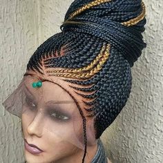 Buy online African Hair Wigs - Afrikrea Ghana Braids Cornrows, Big Cornrow Braids, Cornrows Braids For Black Women, Cornrow Braids, Ghana Braids, Braided Cornrow Hairstyles, Braided Wig, Braids For Black Women