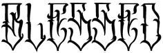 an old fashioned gothic font that has been drawn in black ink and is very ornate