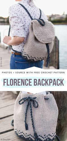 a crocheted purse with the text,'free pattern'and an image of a