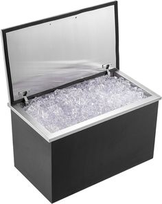 an ice chest filled with lots of ice