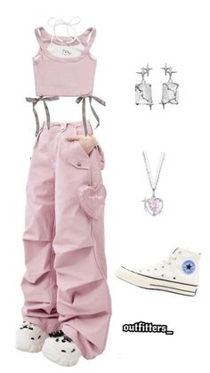 Concert Ootd, Kpop Concert Outfit, Pink Kitty, Outfit Pink, كريستيانو رونالدو, Y2k Pink