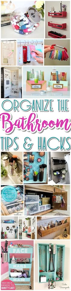 organized bathroom tips and hacks