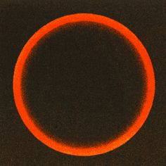 an orange circle is shown in the dark