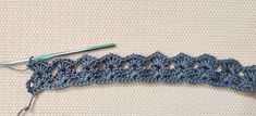 the crochet pattern is being worked on