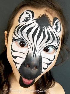 Elaine Goh Zebra Halloweenský Makeup, Animal Makeup, Face Painting Halloween