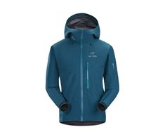 the arcon jacket is shown in blue and has hoods that are attached to it