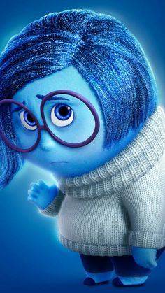 the smurfs character is wearing glasses and a sweater