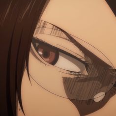 an anime character with brown hair and big eyes