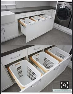 Room Storage Diy, Basement Laundry Room, Dream Laundry Room, Basement Laundry, Bilik Air, Desain Pantry