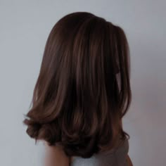 Medium Fluffy Hair, Aesthetic Haircuts Medium, Charlotte York Hair, Aesthetic Haircuts, Haircuts Medium Length, Haircuts Medium, Brunette Balayage, Long Brown Hair