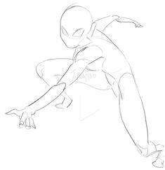 a drawing of a spider man doing tricks