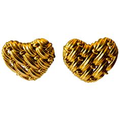 Beautifully handcrafted solid yellow Gold earclips featuring a heart shape design. 18 K Gold. 29.63 grams. Heart-shaped Clip-on Earrings For Formal Occasions, Heart Shaped Clip-on Earrings For Formal Occasions, Heart-shaped Clip-on Jewelry For Formal Occasions, Formal Heart-shaped Clip-on Jewelry, Formal Heart Shaped Clip-on Jewelry, Formal Heart-shaped Clip-on Earrings, Heart Shape Design, Editing Service, Antique Earrings