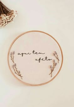 a cross stitch pattern with the words'aprie de fete'in cursive writing