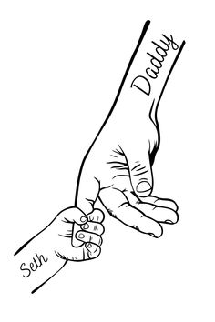 two hands holding each other with the word dear written on them