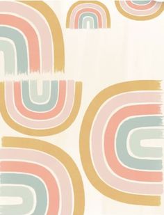 an abstract pattern in pastel colors on a white background