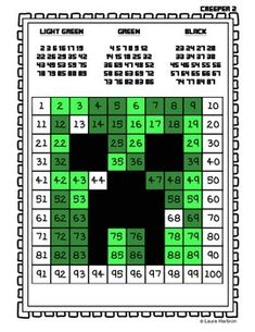 a crossword puzzle is shown with numbers in green and black on the bottom row