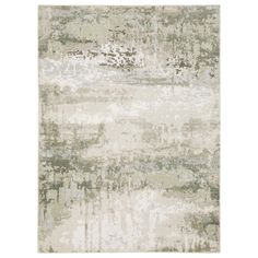 an abstract rug with grey and white colors