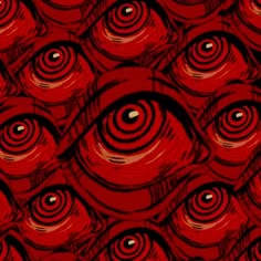 an abstract red background with lots of circles