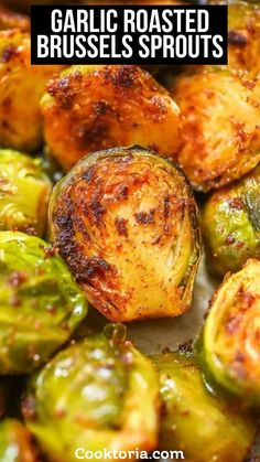 roasted brussel sprouts in a pan