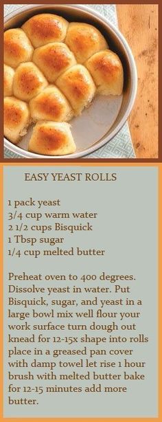 the recipe for easy yeast rolls