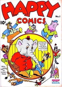 an old comic book cover with cartoon characters