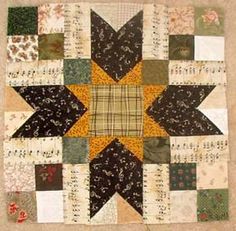 a patchwork quilt is shown on the floor