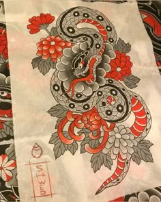 Hebi Tattoo, Snake Reference, Japanese Tattoos, Japan Tattoo, Japanese Tattoo Art