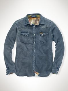 Denim Western print Western Denim Shirt, Merit Badge, Designer Suits For Men, Denim Shirt Men, Denim Shirts, Men Shirt, Men Shirt Style