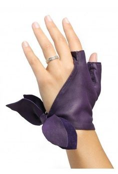 Manset Lengan, Purple Gloves, Hand Gloves, Fashion Details