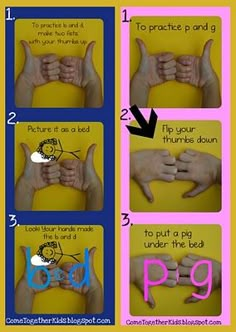 instructions on how to do an origami hand gesture with pictures and text below