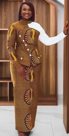 20 Skirt and Blouse Styles For Church - YKM media Deeper Life Ankara Styles, Yakoema Fashion, Skirt And Blouse Styles, African Attire Dresses, African Fabric Dress, Long African Dresses, Short African Dresses, Best African Dresses, African Fashion Skirts