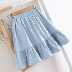 Cotton and linen skirt, high waist A-line pleated skirt, flounce spliced skirtMaterial:cotton,linenColor:white,light blueStyle:freshFeatures:pleated,flounceSize(CM): XS,S,M,L ,XL 1inch=2.54cmXS:Recommended weight:40kg-42kg&ltp&gtS:Recommended weight:42kg-46kg</p>&ltbr/>&ltp&gtM:Recommended weight:46kg-50kg</p>&ltbr/>&ltp&gtL:Recommended weight:50kg-57kg</p>&ltbr/>&ltp&gtNote:Due to different measurement methods,there will be Linen Skirt Outfit, Skirt High Waist, Flounce Skirt, Baby Frocks Designs, Linen Skirt, Frock Design, Fashion Inspiration Design, Fashion Sewing, Blue Fashion