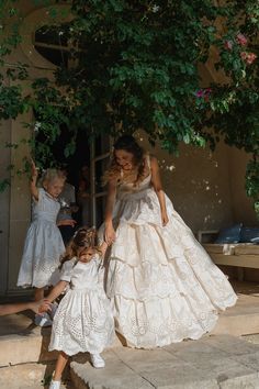 The Bride Wore 7 Luisa Beccaria Dresses to Marry at Her Family’s Estate in Sicily | Vogue Traditional Cuban Wedding Dress, White Mother Of The Bride Dress, Luisa Beccaria Bridal, Vogue Wedding Dresses, Spanish Wedding Dress, Sicilian Wedding, Sicily Wedding, Vogue Wedding, Luisa Beccaria