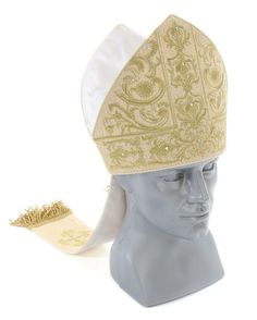 Gold Bishop's Miter Mitre Swarovski Crystals Vestment Dorada Mitra Oro M24G54 | eBay Bishop Mitre, Saint Maximillian Kolbe, Swarovski Crystals, Crystals, Color