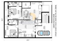 the floor plan for an apartment with two bedroom and living room, which is located on one